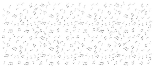Music note background, musical symbols, notes and treble clef vector design. 
