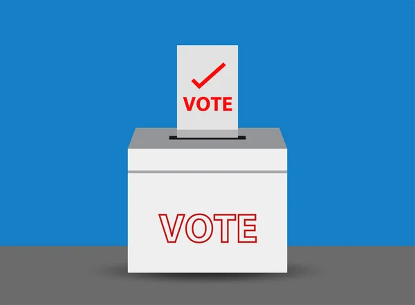 Voting Paper Ballot Box Voting Ballot Slot Box Vector Illustration — Vector de stock