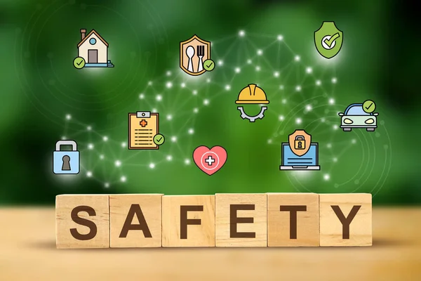 Conceito Segurança Segurança Seguro Doméstico Qualidade Vida Ambiente Segurança Saúde — Fotografia de Stock