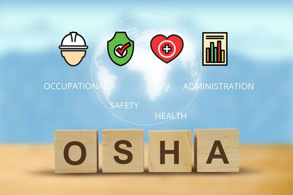 osha concept, Occupational, Safety Health , Administration, illustration.