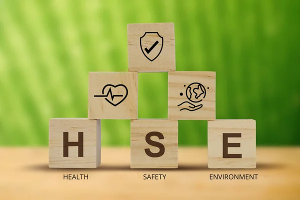 Hse Word Letters Cube Health Safety Environment Acronym Illustration — Stockfoto