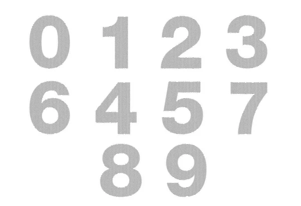 Våglinjenummer Antal Vektordesign — Stock vektor