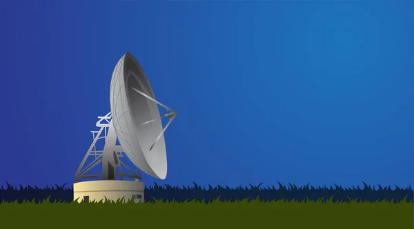 Satellite Dish Vector Illustration Radar Dish — 스톡 벡터