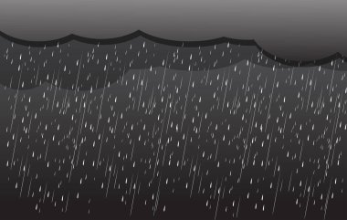 Karanlık gökyüzü, vektör arka plan ağır yağmur