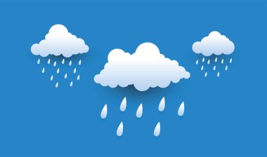 Heavy rain in dark sky, rainy season.