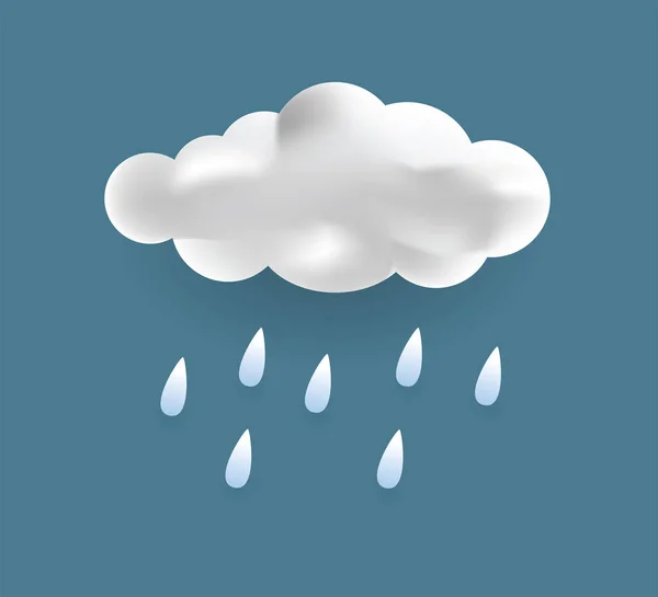 Heavy Rain Dark Sky Rainy Season — Stock vektor