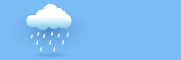 Starkregen Dunklen Himmel Regenzeit Wolken Und Sturm Wetter Natur Hintergrund — Stockvektor