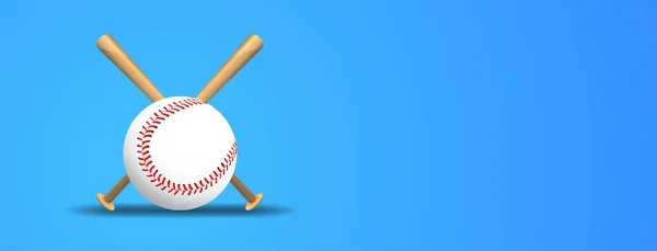 Baseball Baseball Chauves Souris Sur Fond Blanc Jeu Sport Illustration — Image vectorielle