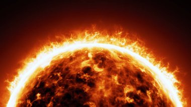 Alevler dünyanın tüm gerçekçiliğini yakar. 3D görüntüleme ile yakın çekim..