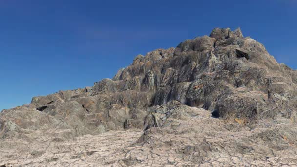 Time Lapse Seco Roca Grande Paisaje Baja Humedad Sahara Con — Vídeos de Stock