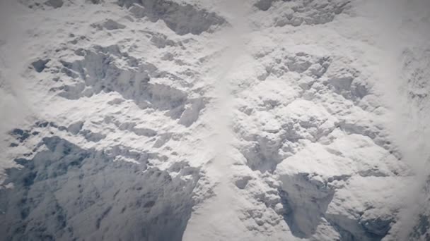 Top View Snow Rock Mountain Camera Movement Rendering — 图库视频影像