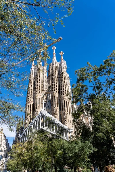 Barcelona Spanien Oktober 2021 Temple Expiatori Sagrada Familia Einfach Als — Stockfoto