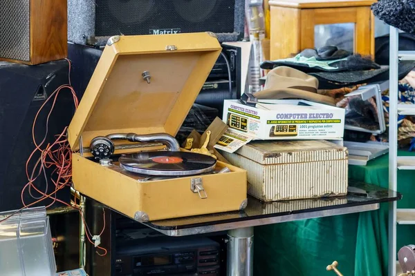 Barcelona Spain April 2022 Old Vinyl Record Player — 스톡 사진