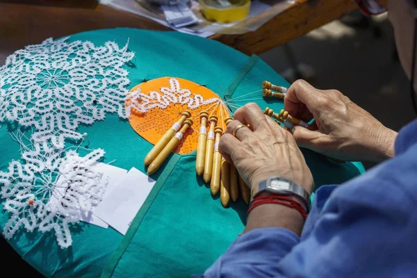 bobbin lace, textile technique, considered as a craft, which consists of interweaving threads that are initially wound on bobbins, called bobbins, to better handle them.