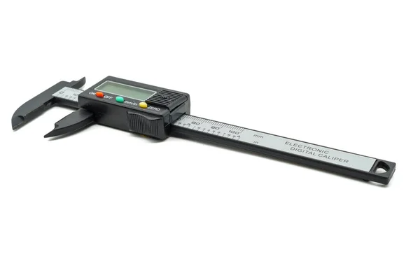 Electronic Caliper Precision Measurements Isolated White Background — Stockfoto