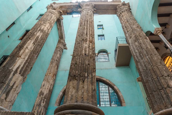 Temple Augustus Barcelona Spain Dedicated Imperial Cult Caesar Augustus Built — Zdjęcie stockowe