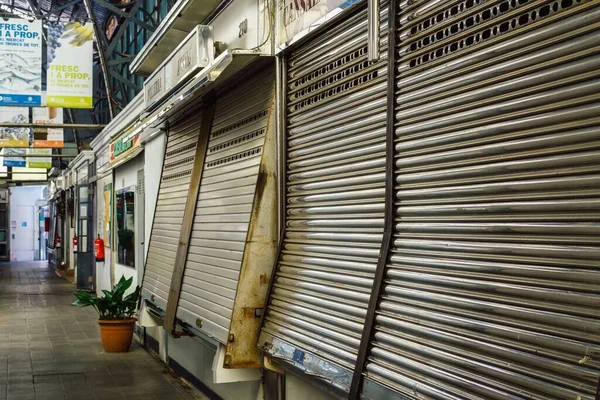 Барселона Испания Августа 2022 Года Магазин Закрыт Связи Экономическим Кризисом — стоковое фото
