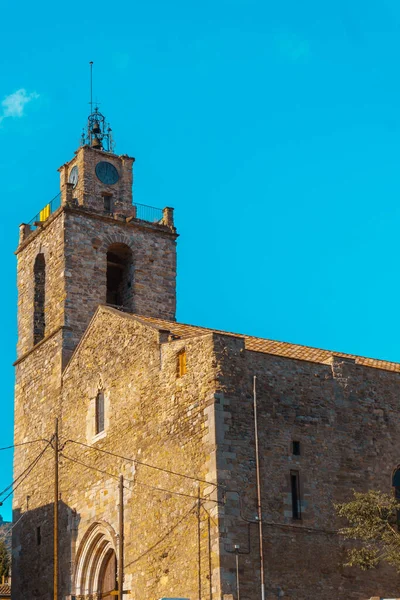 Iglesia Románica Sant Esteve Pueblo Medieval Bag Barcelona España — Foto de Stock