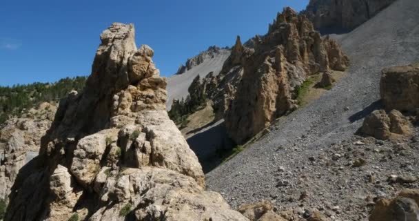 Paso Izoard Casse Deserte Gama Queyras Hautes Alpes Francia — Vídeo de stock