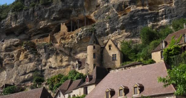 Roque Gageac Departamento Dordogne Nouvelle Aquitaine França — Vídeo de Stock