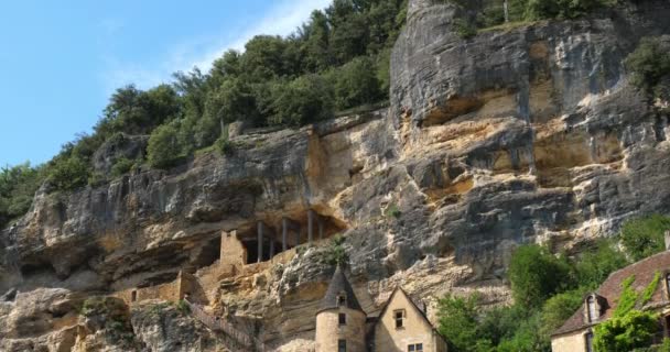 Roque Gageac Dordogne Megye Nouvelle Aquitaine Franciaország — Stock videók