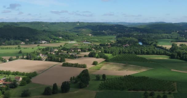 Dordogne Folyó Fentről Nézve Domme Dordogne Franciaország — Stock videók