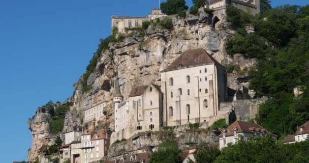 Ville Médiévale Rocamadour Département Lot Occitanie France — Video