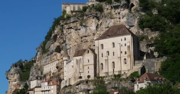 Medieval City Rocamadour Lot Department Occitanie Γαλλία — Αρχείο Βίντεο