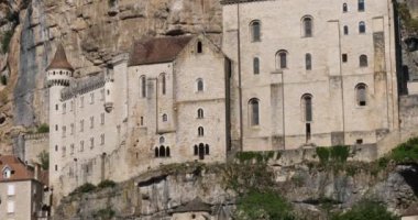 Ortaçağ şehri Rocamadour, Lot bölümü, Occitanie, Fransa