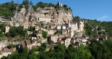 Ortaçağ şehri Rocamadour, Lot bölümü, Occitanie, Fransa