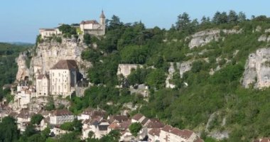 Ortaçağ şehri Rocamadour, Lot bölümü, Occitanie, Fransa