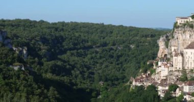 Ortaçağ şehri Rocamadour, Lot bölümü, Occitanie, Fransa