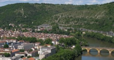 Saint-Cyr dağından Cahors kasabası, Lot departmanı, Occitan, Fransa