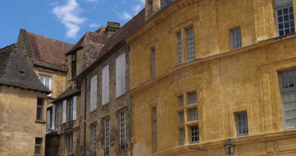 Sarlat Canda Dordogne Nouvelle Aquitaine Γαλλία Μεσαιωνικά Σπίτια Στο Παλιό — Αρχείο Βίντεο