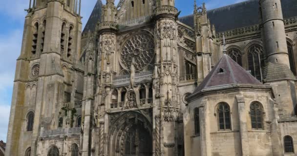 Senlis Cathedral Senlis Oise Department France — стокове відео
