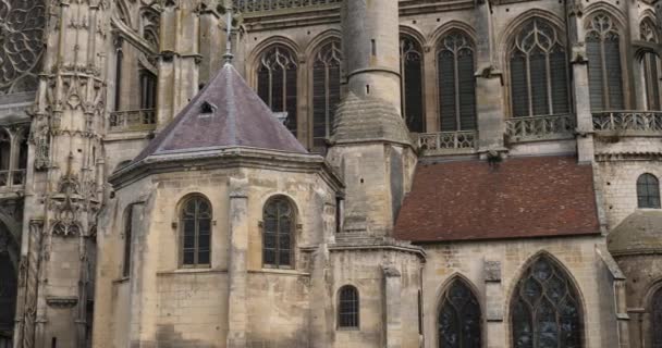 Senlis Katedral Senlis Oise Departement Frankrike — Stockvideo