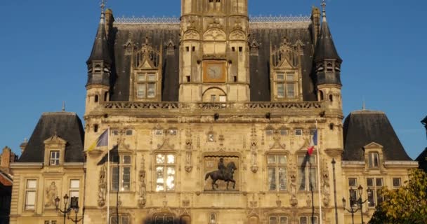 Town Hall Compiegne Picardy France — Wideo stockowe