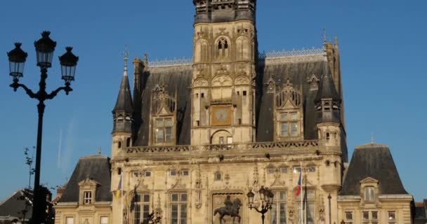 Town Hall Compiegne Picardy France — 图库视频影像