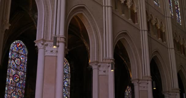 Собор Паризької Богоматері Chartres Eure Loir France — стокове відео