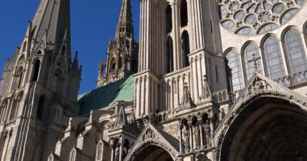 Notre Dame Katedrali Chartres Eure Loir Fransa — Stok video