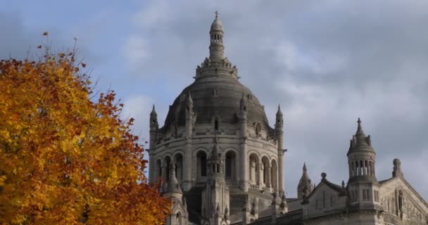 Basilica Sainte Therese Från Lisieux Calvados Frankrike — Stockvideo