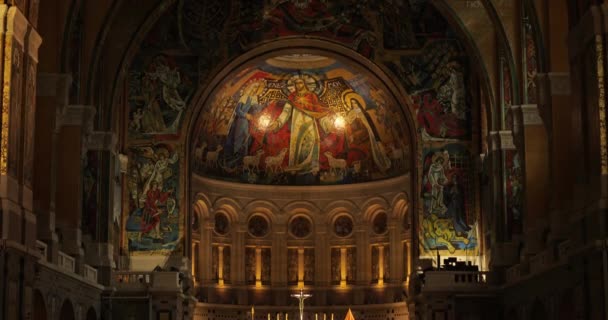 Basilica Sainte Therese Lisieux Calvados Department France — стокове відео