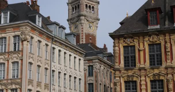 Place Charles Gaulle Lille Nord Departmanı Fransa — Stok video