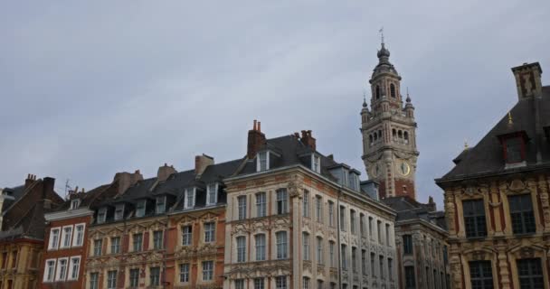 法国北部省Lille的Charles Gaulle广场 — 图库视频影像