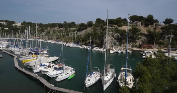 Port Miou Patak Cassis Provence Franciaország — Stock videók