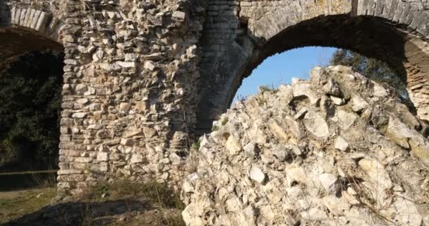 Barbegal Aqueduct Římské Zříceniny Fontvielle Provence Jižní Francie — Stock video