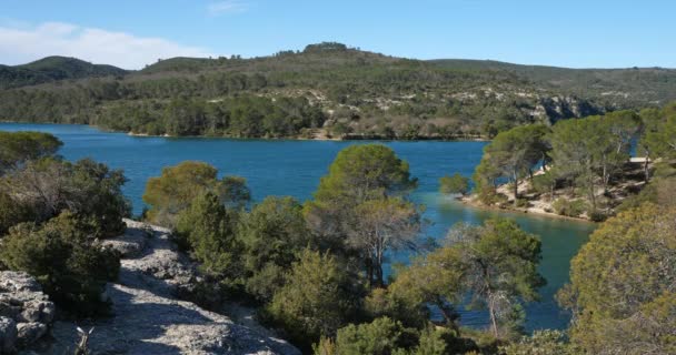 Lake Esparron Alpes Haute Provence Γαλλία — Αρχείο Βίντεο