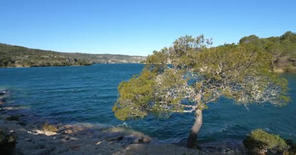 Lake Esparron Alpes Haute Provence Γαλλία — Αρχείο Βίντεο