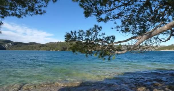 Lake Esparron Alpes Haute Provence Γαλλία — Αρχείο Βίντεο