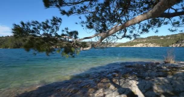 Jezioro Esparron Alpes Haute Provence Francja — Wideo stockowe